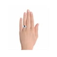thumbnail image 2 of RYLOS Bagues pour Femmes Bague en Or Blanc 14K Pierre Précieuse Ovale 8X6MM et Diamants Design Classique Saphir Étoilé Noir Bijoux pour Femmes Taille 5, 2 of 7