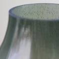 thumbnail image 3 of 7.75" Storm Gray Bubble Glass Pillar Candle Holder with Wooden Base, 3 of 4
