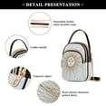 thumbnail image 5 of IAUYY Small Crossbody Bags for Women 15*21*8cm Leather Purses for Women Removable Strap with 3 Zipper Pocket Applicable to Birthday Gifts for Women,Featuring Gold Accents, 5 of 7