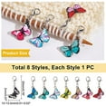 thumbnail image 6 of 8 Pcs Butterfly Stitch Markers Enamel Alloy Crochet Stitch Marker Charms Removable Lobster Clasp Locking Stitch Marker for Knitting Weaving Sewing Accessories Quilting Handmade Jewelry, 6 of 9