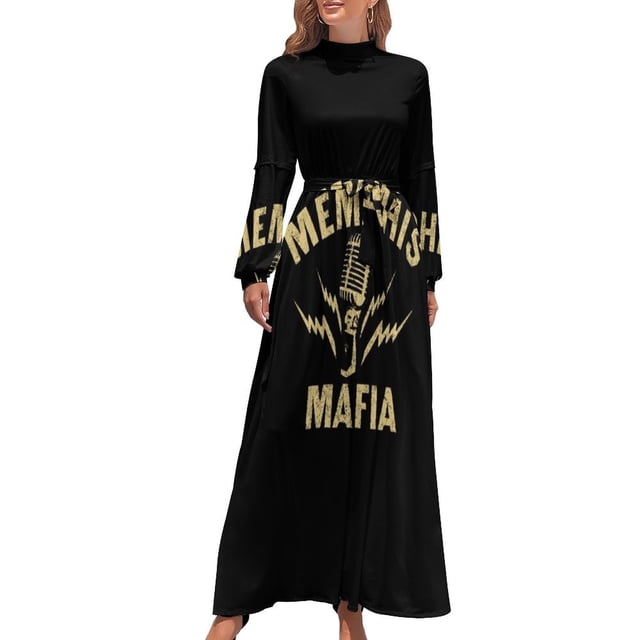 Vestido largo vintage de la mafia de Memphis para hombres y mujeres, vestido largo para mujer, vestido de cumpleaños para graduación 2024