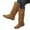 Coffee, variant on POROPL Boots for Women Mid Calf Flat Side Zip Up Shoes,Boots for Women Size 5.5