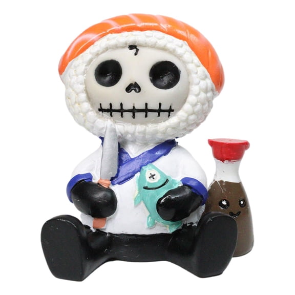 Furrybones Sake Sushi Sashimi Omakase Chef Skeleton Figurine Furry Bones