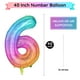 thumbnail image 2 of Globo de aluminio PatiCool Rainbow número 6 para fiesta de sexto cumpleaños, 2 of 6