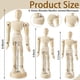 thumbnail image 3 of 6 Piezas Modelo de Maniquí de Artista Maniquí de Madera Dibujo Modelo de Figura MóVil con Soporte Maniquí Articulado Flexible, 3 of 6