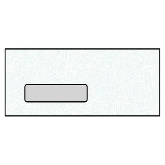 #9 Automobile Invoice Envelopes, 3-7/8" x 8-7/8", 24# White, Diagonal Seam, Blue Wesco Tint, Poly Window (Box of 500)