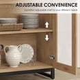 thumbnail image 6 of WAMPAT Modern TV Stand with Glass Door & 1 Drawer, Metal Base Entertainment Console for 32-40 Inch TVs, Media Console for Living Room & Bedroom, 6 of 11