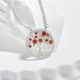 thumbnail image 1 of Zhuge Collar con colgante de árbol de la vida para hombres y mujeres, collar con árbol de la vida natural hueco con diamantes de agua (rojo), 1 of 4