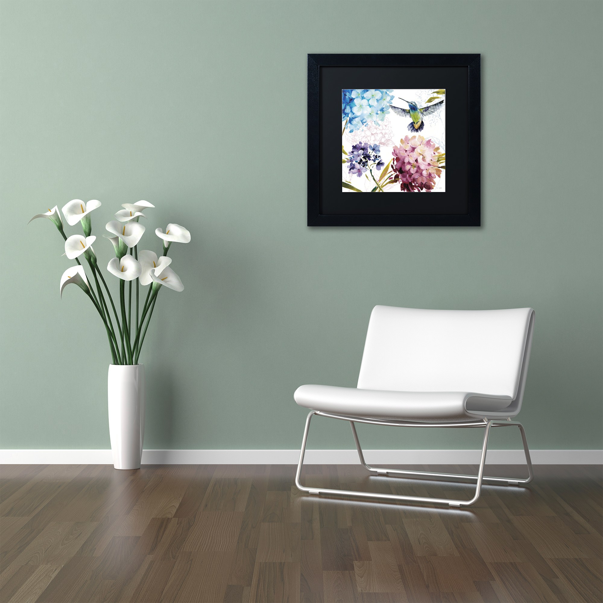Trademark Fine Art "Spring Nectar Square III" Canvas Art by Lisa Audit, Black Matte, Black Frame