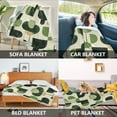 thumbnail image 2 of Yayeee Throw Blanket for Couch Soft Warm 50" x 60" Sofa Chair Bed Decoration, Green Circle, 2 of 7