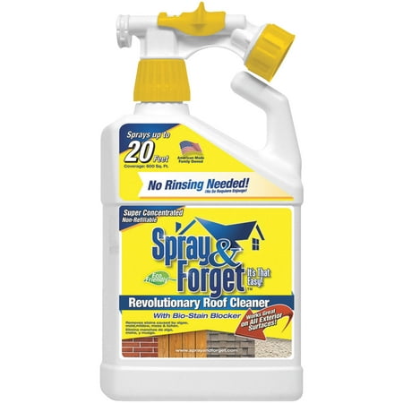 Spray & Forget Super Concentrated Roof Mold & Mildew Cleaner Hose End (Best Cleaner For Black Mold)