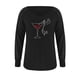 thumbnail image 4 of Camiseta de manga larga con cuello en V para mujer a la moda, blusa suelta con estampado de otoño Fridja  bvmnju4636, 4 of 5