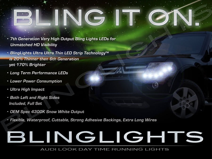LED DRL Head Light Strips Daytime Running Lamps Kit for Dodge Ram Dakota 