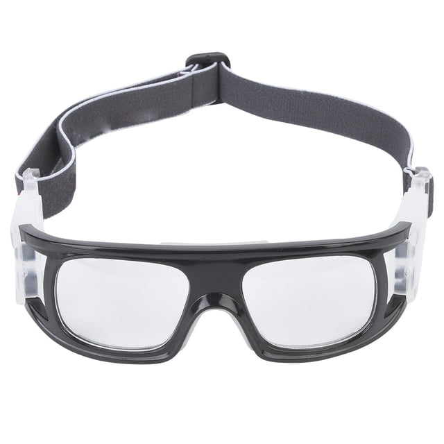 Gafas protectoras deportivas con marco negro brillante para baloncesto y fútbol