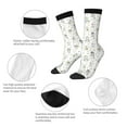 thumbnail image 3 of Fotbe Dancing Dogs Pattern Long Socks for Men & Women – Breathable & Stretchy Compression Socks, Ideal for Running, Travel, and Everyday Wear Size 5-11, 3 of 6