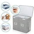 thumbnail image 2 of Laundry Basket 96L Collapsible Laundry Basket with Lid Double Laundry Hamper with 2 Removable Laundry Bags Large Clothes Basket Hamper with Handles for Bedroom Laundry Room, 2 of 8