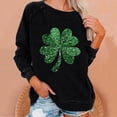thumbnail image 2 of Diufon St Patrick's Day Sweatshirts for Women Casual Plus Size Shamrock Printed Long Sleeve Crewneck Pullover Tops, 2 of 5