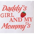 thumbnail image 4 of Styles I Love Infant Baby Girls Daddy's Girl and My Mommy's Bodysuit and Ruffle Shorts, Headband 3pcs Short Sleeve Outfit (18 Months, Strawberry), 4 of 7