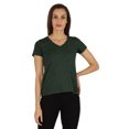 thumbnail image 1 of Inkmeso T-Shirt Basique Uni à Manches Courtes pour Femmes, Col en V, T-Shirt Décontracté avec Poche Appliquée, 1 of 7