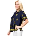 thumbnail image 3 of HAPPY BAY Women's Casual Blouse Shirt Solid Blouses Button Down Short Sleeve Dress Tops Tee Hawaiian Shirts for Women L plus-size Regal, Floral, 3 of 3