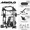 Black-Home Gym Package (100LB Black Plates), variant on Mikolo Power Rack Cage, Weight Stack Power Cage with Cable Crossover Machine, Multi-Function Squat Rack with Dip Bars and Landmine for Home Gym Black