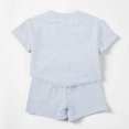 thumbnail image 4 of Wxirdiow Toddler Girl Outfits Toddler Baby Girl Summer Clothes Solid Color Short Sleeve T Shirt Tops Newborn Rolled Shorts Outfit Set Grey Size,6-12 Months, 4 of 4