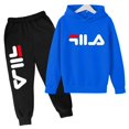 thumbnail image 3 of Conjuntos de ropa deportiva para niños de 3 a 14 años, con capucha y pantalones, 2 piezas, tendencia de otoño y primavera, 3 of 5