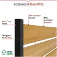 thumbnail image 4 of 4ft H x 3.4ft W x 1.5ft L (1 Screen w/Planter) Freestanding Cedar Wood Privacy Fence Screen with Planter Box, Outdoor Wood Privacy Screen Panel for Patio, Raised Garden Bed, EC18040, 4 of 10
