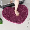 thumbnail image 2 of Kmbangi Floor Mat+Anti-Slip Solid Color Heart-Shaped Carpet Footcloth, 2 of 7