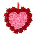 thumbnail image 1 of Guirnalda de rosas artificiales con forma de corazón para decoración del hogar, guirnalda de flores vívidas para colgar en la puerta. Estilo B, 1 of 9