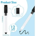 thumbnail image 3 of 12 Pcs Black Dry Erase Markers, Whiteboard Dry Erase Markers Fine Tip Small Magnetic Dry Erase Marker with Eraser Cap for School, Home, Office Supplies, 3 of 7