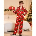 thumbnail image 5 of Fiodrimy Boys Pajamas Big Boys Satin PJS Set Button Down Silky Pajama Long Sleeve & Pants Set Kids Lounge Sleepwear Size 8-14, 5 of 6