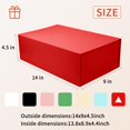 thumbnail image 3 of Caja de regalo YINUOYOUJIA 35x23x11 cm roja con tarjeta de cinta, 3 of 7