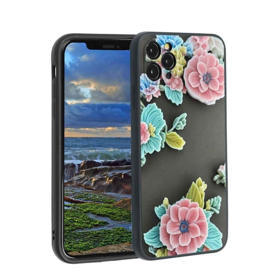 Compatible with iPhone 11 Pro Phone Case, Floral-33 Case Men Women, Flexible Silicone Shockproof Case for iPhone 11 Pro