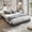 Washed Ash, variant on Huisuilinss Wood Platform Bed Without Headboard,Low Profile Bed Frame,Modern Minimalist Design Space-Saving Bed Frame With Wooden Slats,No Box Spring Needed,Easy Assembly