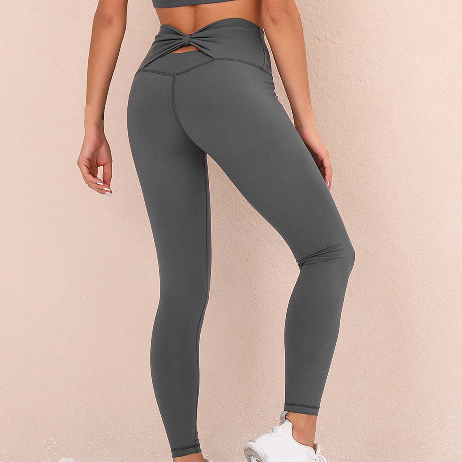 YUNAFFT Yoga Pants for Women Clearance Plus Size Women's Pure Pocket High  Waist Hip Stretch Running Five Points Yoga Pants