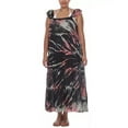 thumbnail image 2 of Raviya Womens Plus Tie-Dye Rayon Cover-Up Black 0X, 2 of 3