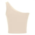 thumbnail image 6 of ZyeKqe Womens 1 Shoulder Tops Summer Sleeveless Ribbed Tank Top Casual Slim Basic Tees, 6 of 8
