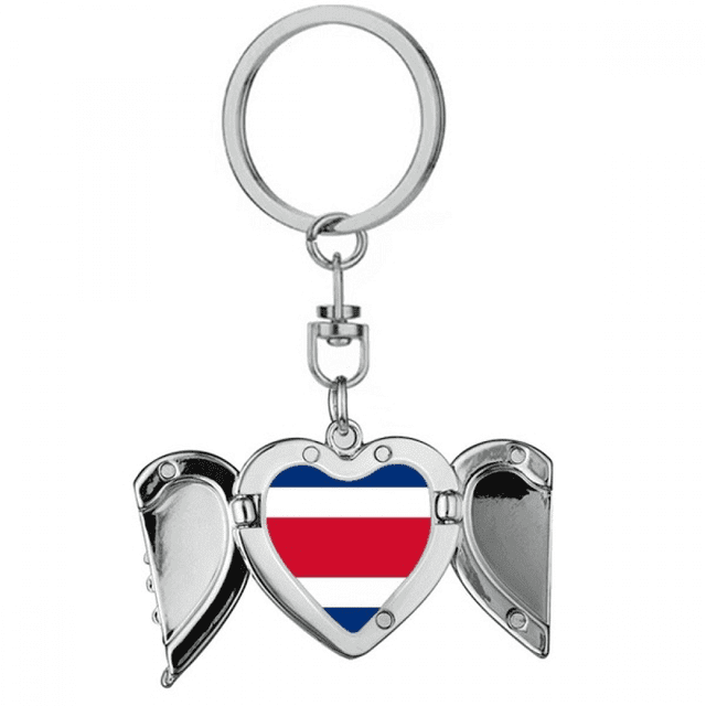 Llavero de alas de ángel en forma de corazón Unbranded bandera nacional Costa Rica
