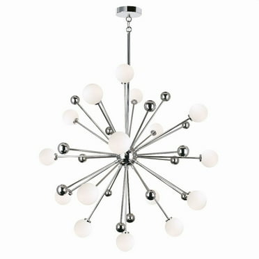 CWI Lighting Element 17 Light Contemporary Metal Chandelier in Nickel