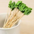 thumbnail image 5 of Farfi 100 Pcs Food Picks Disposable Bamboo No Harm Cactus Shape Salad Sticks for Banquet (Type A,12cm), 5 of 13