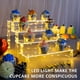 thumbnail image 4 of Estante de exhibición de acrílico de 4 niveles para magdalenas con cadena de bombilla LED Organizador de soporte de exhibición de estante extraíble para figuras  de luz amarilla Macarena  Exhibición vertical de cupcakes, 4 of 8