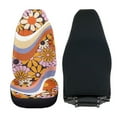 thumbnail image 4 of Uorisanigo Car Seat Covers Front Seats Only, 2-Pack Premium Retro 70s Flower Power Automotive Bucket Seat Covers Easy Installation Seats Cushion for Most Cars, Auto Interior Accessories, 4 of 7
