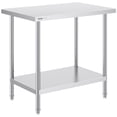 thumbnail image 1 of Mesa de preparación VEVOR de acero inoxidable, 60 x 90 x 86 cm, capacidad de 340 kg, 1 of 9