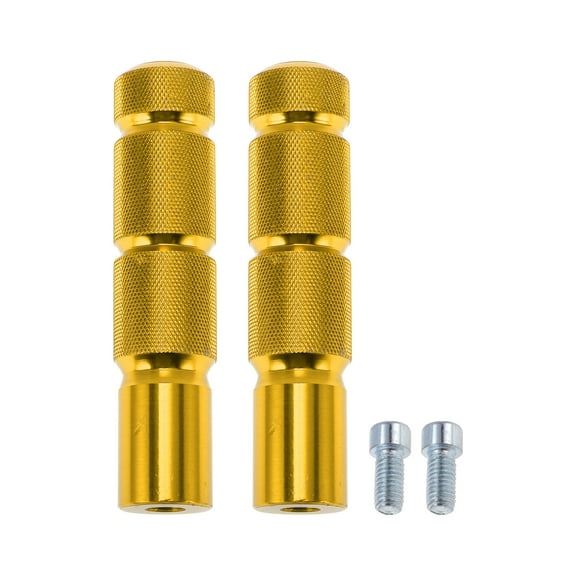 Unique Bargains Motorcycle Foot Pegs for Honda Grom MSX125 2013-2020 Front Pedal Footrests Footpeg Foot Pedal Aluminum Alloy Gold Tone 1 Pair