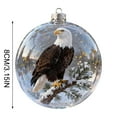 thumbnail image 3 of Taicans ‌3.5" Shatterproof Snow Globe Christmas Ornament - Realistic Eagle & Snowy Scene,Holiday Gift for Home/Office Decor,Xmas Tree Party Decoration,Bird Lover Collector's Item‌, 3 of 5