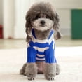 thumbnail image 4 of Deago Dog Cat Stripe Sweater with Hoodie for Christmas Sweatshirt Winter Pet Clothes Xmas Puppy Outfits (Blue, L), 4 of 7