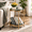 Gold+green-Metal-1, variant on 2 Tier Side Table Folding Round Metal End Small Nightstand With Two Removable Tray For Bedroom Living Room Bedside Spaces + Dark