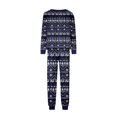 thumbnail image 4 of Yuaguia Christmas Family Matching Pajamas Set, Long Sleeve Tree Snowflake Fair Isle Tops Blue Plaid Pants, Holiday Sleepwear Loungewear Sets for Men Women Kids Baby, 4 of 6