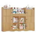 thumbnail image 6 of Hiphuta 55"In Kids Bookcase with Toy Storage Organizer, Wood Cube Bookcase Toy Chest of 8 Compartments & 6 Movable Bins, Bookshelf for Kids Bedroom, Natural, 6 of 9
